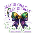 (2 Pack) Mardi Gras Social Club Magnets - Let The Good Times Roll - Festive New Orleans Decor - 5" On Longest Side - for Cars, Refrigerators, Toolboxes, Lockers - Made in USA BMCS3404