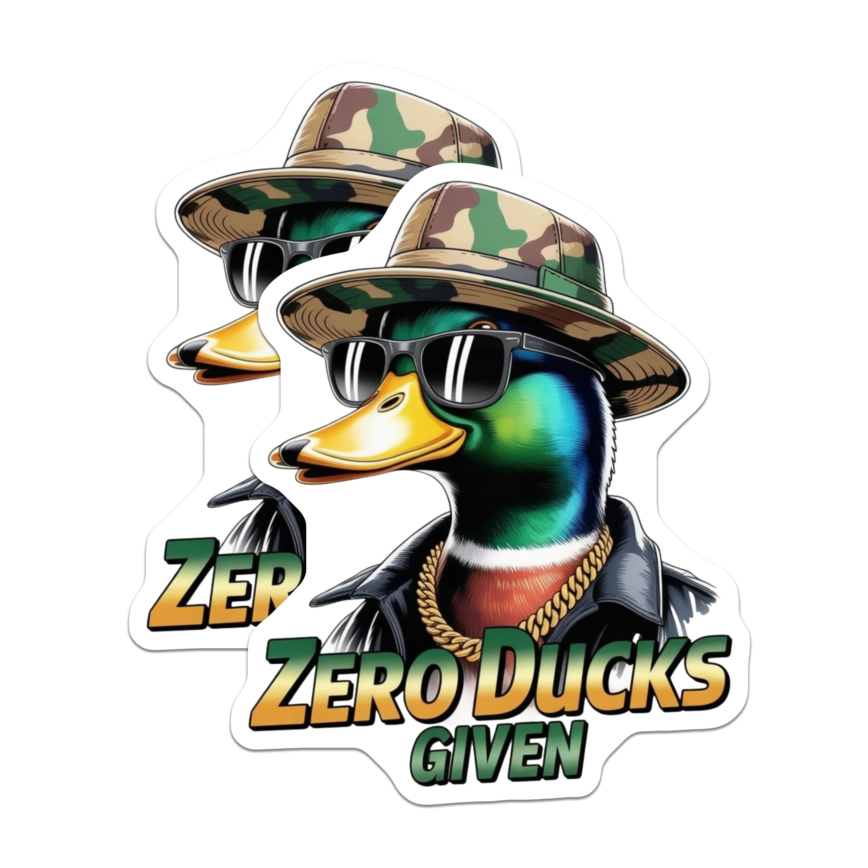 (2 Pack) Zero Ducks Given Funny Magnets - Cool Duck Meme - Sarcastic Refrigerator Office Decor Magnets - 5 Inches On Longest Side - Thick Durable Magnet - Made in USA - MAG39318