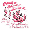 (3 Pack) Funny Flamingo Decals - Sassy Flamingo - Pink Bird Stickers - 3 Inches On Longest Side - Easy Peel & Apply - Made in USA - 3MCS4432