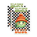 (2 Pack) Lucky Dude Magnets - St Patricks Day Decor - Groovy Peace Sign Magnet - Retro Smiley Face - 5 Inches On Longest Side - Thick Durable Magnet - Made in USA - MAG36425