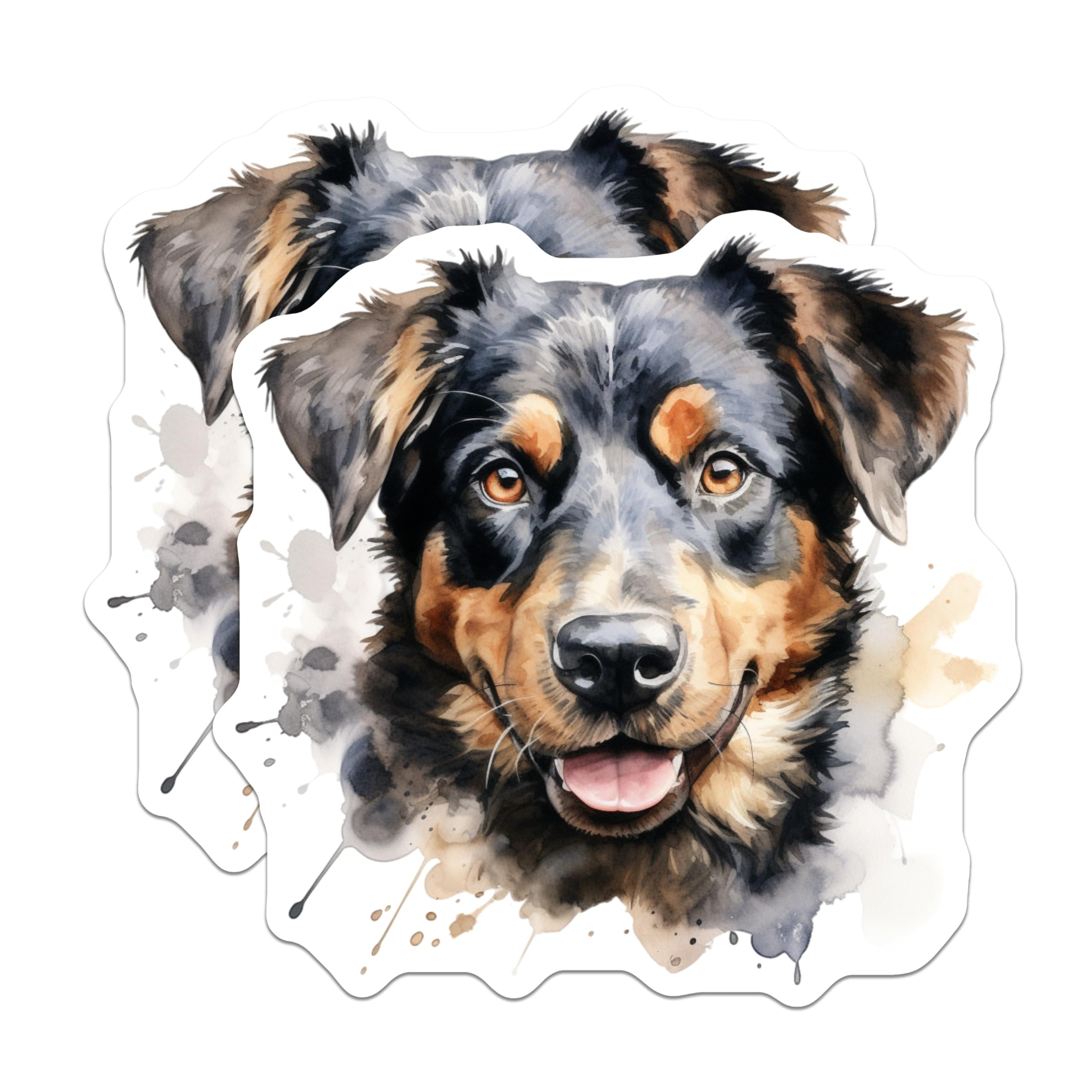 (2 Pack) Bernese Mountain Dog Magnets - Watercolor Dog Lover Art - Fridge Kitchen Decor - 5 Inches On Longest Side - Thick Durable Magnet - Made in USA - MAG26752