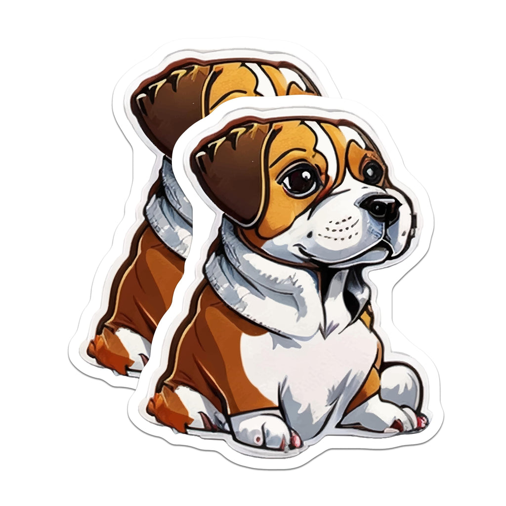 (2 Pack) Illustrated Puppy Magnets - Beagle Dog Decor - Dog Lover Refrigerator Magnets - 5 Inches On Longest Side - Thick Durable Magnet - Made in USA - MAG22947