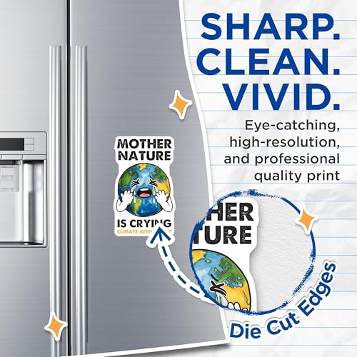 (2 Pack) Mother Nature is Crying Magnets - 5" On Longest Side - for Cars, Fridges, Toolboxes - Made in USA - MAG7700