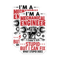 (2 Pack) Mechanical Engineer Stickers - Funny Engineering Stickers - Engineer Quotes Stickers - 5" On Longest Side - Sticks to Smooth Flat Surfaces - Made in USA - BMCS5091