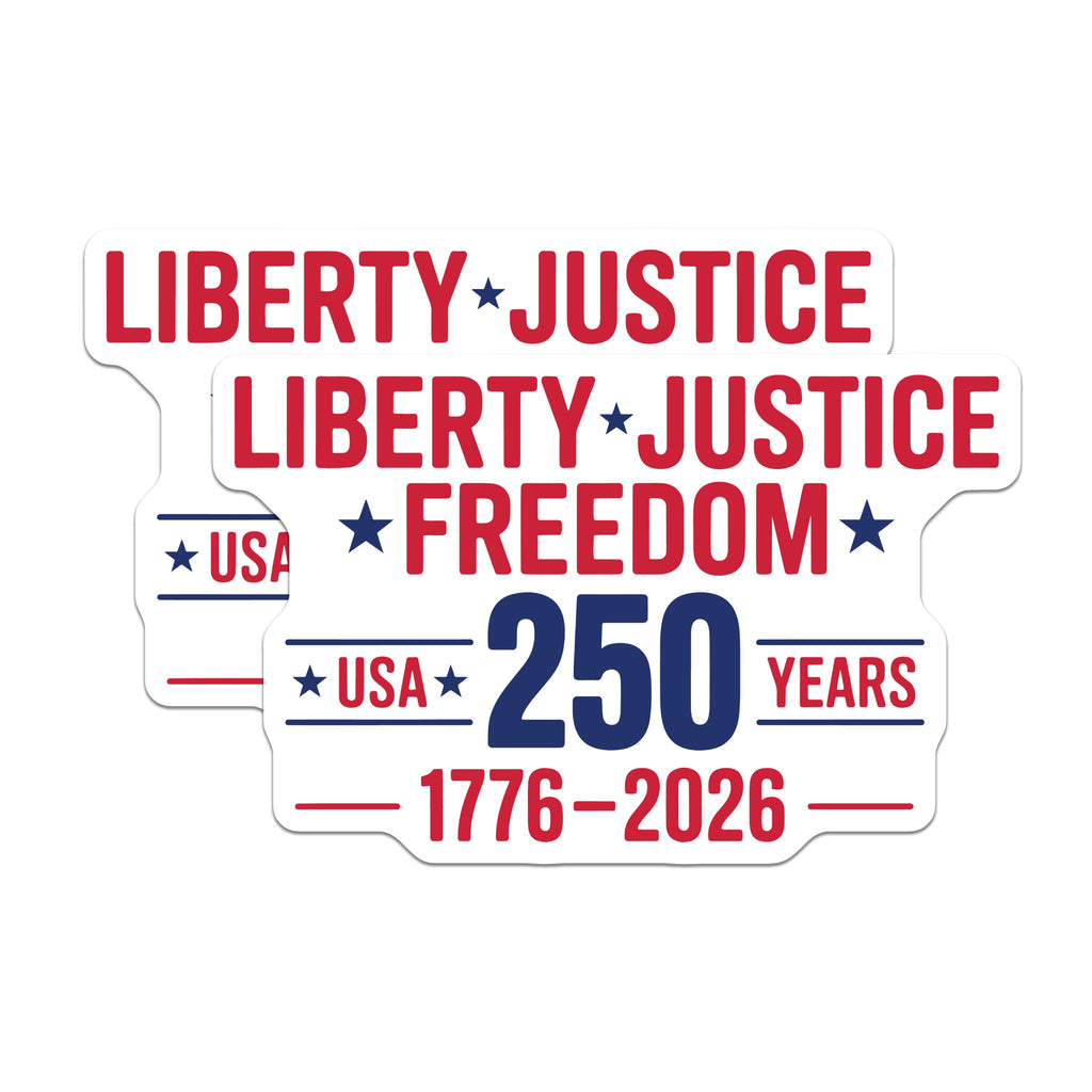 (2 Pack) USA 250 Year Anniversary Magnets - Patriotic Home Decor - American Freedom Values - 5 Inches On Longest Side - Thick Durable Magnet - Made in USA - MAG39517