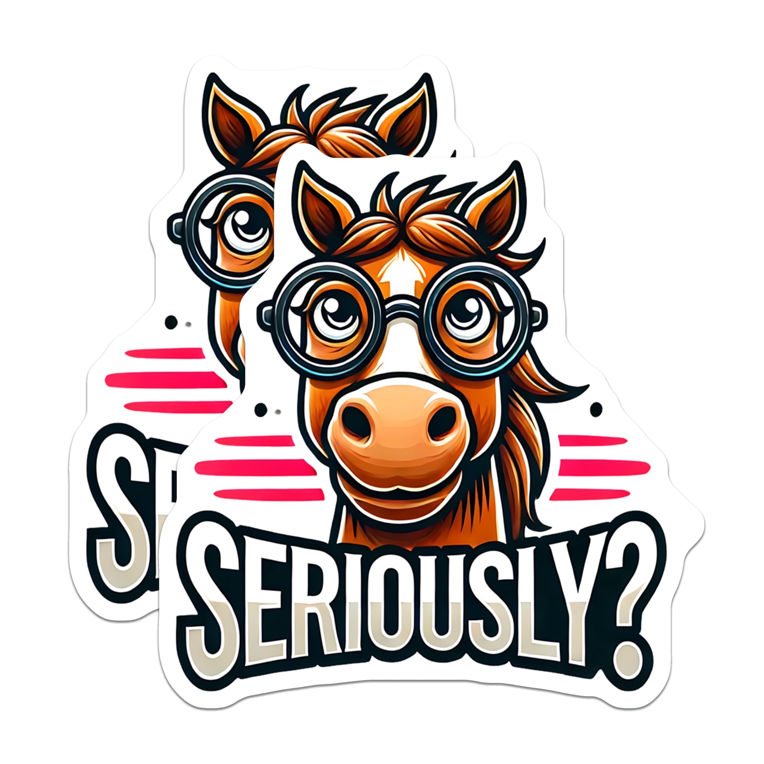 (2 Pack) Horse Magnets - Funny Horse Lover - Novelty Magnets - 5" On Longest Side - Premium Magnet - for Cars, Refrigerators, Toolboxes, Lockers - Made in USA - MAG14628