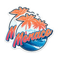 (2 Pack) Monaco Magnets - Travel Souvenir - Tropical Palm Tree Fridge Decor - 5" On Longest Side - Premium Magnet - for Cars, Refrigerators, Toolboxes, Lockers - Made in USA - MAG18486