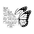 (2 Pack) Motivational Butterfly Magnets - Inspirational Quote - Bible Verse Magnet - Galatians 6:9-5" On Longest Side - for Cars, Fridges, Toolboxes - Made in USA - MAG3854