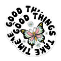 (2 Pack) Butterfly Magnets - Inspirational Quote - Floral Design Magnets - 5" On Longest Side - Premium Magnet - for Cars, Refrigerators, Toolboxes, Lockers - Made in USA - MAG18163