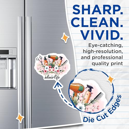 (2 Pack) Hair Stylist Life Magnets - Hairdresser Decor - Salon Accessories - 5" On Longest Side - for Cars, Fridges, Toolboxes - Made in USA - MAG7577