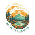 (2 Packs) Hot Springs National Park Magnets - Hiking Hiker Outdoorsman Magnets - 5 Inches On Longest Side - Premium Magnet - for Fridges, Toolboxes, Cars - Made in USA - MAG2480