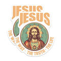 (2 Pack) Jesus The Way The Truth The Life Magnets - Christian Faith Art - Spiritual Quote Magnet - 5 Inches On Longest Side - Thick Durable Magnet - Made in USA - MAG28863