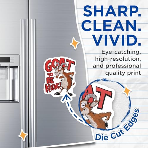 (2 Pack) Goat to Be Kidding Magnets - Funny Animal Magnets - Joke Kitchen - Fridge Magnets - Office Humor - 5" On Longest Side - for Cars, Fridges, Toolboxes - Made in USA - MAG4073