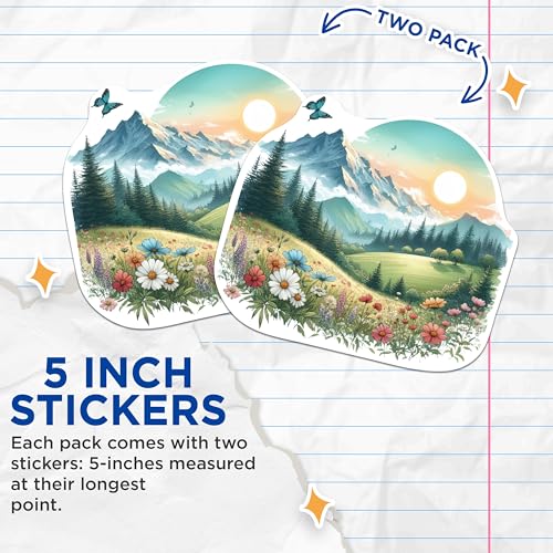 (2 Packs) Stickers - Decals - 5 Inches On Longest Side - Premium Vinyl Decal - Sticks to Any Smooth Flat Surface - Made in USA - BMCS2292