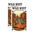 (2 Pack) Wild West Magnets - Cowboy Horse Scene - Western Decor Magnets - 5" On Longest Side - Premium Magnet - for Cars, Refrigerators, Toolboxes, Lockers - Made in USA - MAG14875
