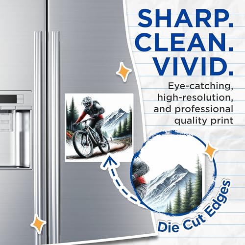 (2 Packs) Mountain Biking Riding in The Mountains Magnets - Mountain Biking Magnets - 5 Inches On Longest Side - Premium Magnet - for Fridges, Toolboxes, Cars - Made in USA - MAG2498