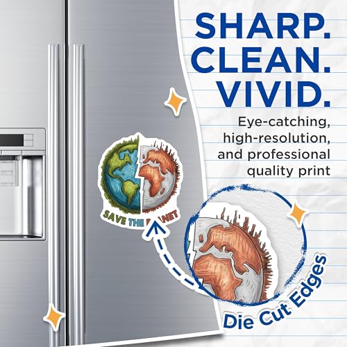 (2 Pack) Save The Planet Magnets - 5" On Longest Side - for Cars, Fridges, Toolboxes - Made in USA - MAG7694
