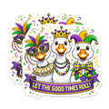 (2 Pack) Mardi Gras Goose Magnets - Funny Holiday Magnets - Celebration Fridge Locker Decor - 5" On Longest Side - Premium Magnet - for Cars, Refrigerators, Toolboxes, Lockers - Made in USA - MAG16781