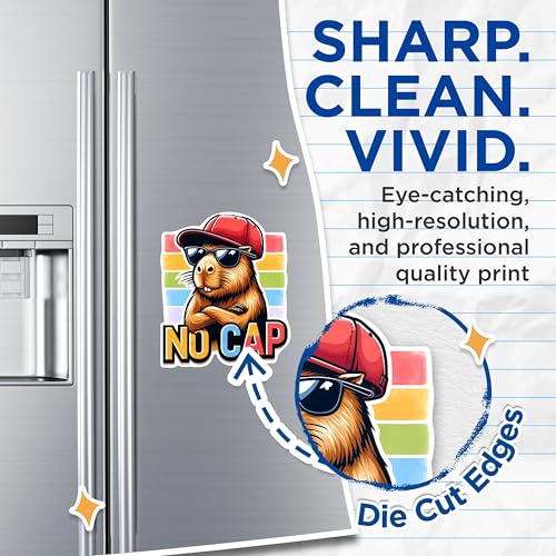 (2 Pack) No Cap Animal Magnets - Funny Cartoon Magnets - Cool Fridge Magnets for Kids and Adults - Decorative Magnets- 5" On Longest Side - for Fridges, Toolboxes, Cars - Made in USA - MAG2670