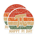 (2 Pack) Happy Pi Day Stickers - Math Equation Stickers - Geeky Math Lover Stickers - 5" On Longest Side - Sticks to Smooth Flat Surfaces - Made in USA - BMCS5842