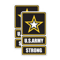 (2 Pack) US Army Strong Stickers - United States Military Army - 5 Inches On Longest Side - Premium Vinyl - for Cars, Skateboards, Laptops - Made in USA - BMCS1186