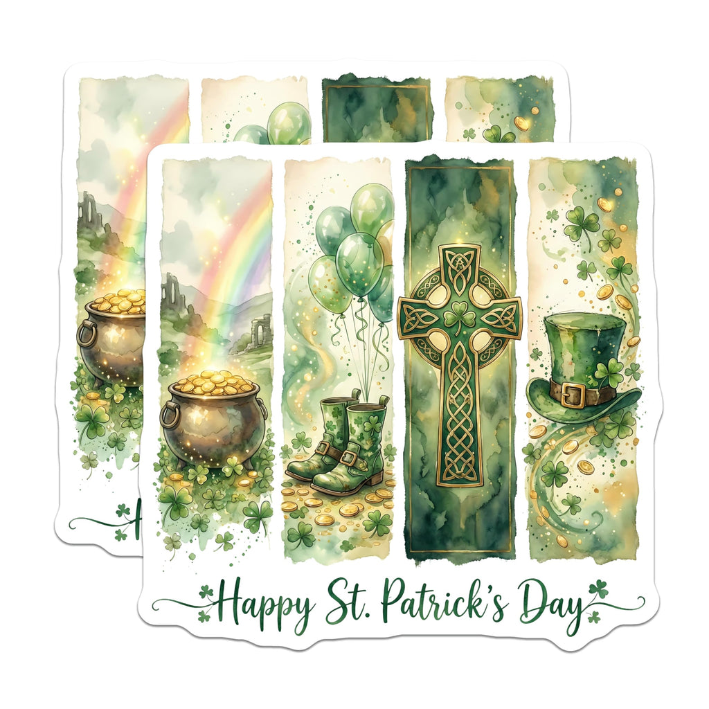(2 Pack) St Patricks Day Magnets - Lucky Irish Decor - Saint Patty's Day Celebration - 5" On Longest Side - Premium Magnet - for Cars, Refrigerators, Toolboxes, Lockers - Made in USA - MAG15917