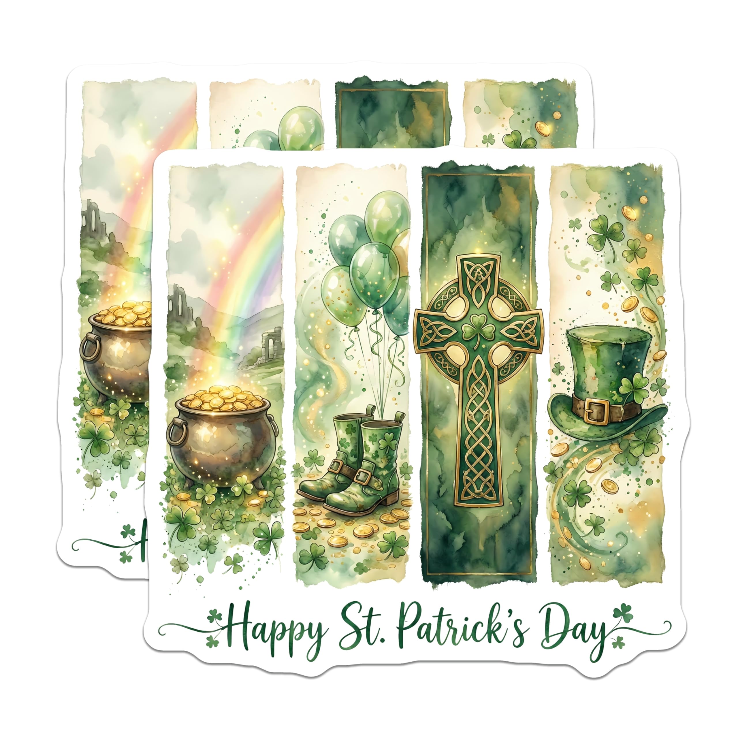 (2 Pack) St Patricks Day Magnets - Lucky Irish Decor - Saint Patty's Day Celebration - 5" On Longest Side - Premium Magnet - for Cars, Refrigerators, Toolboxes, Lockers - Made in USA - MAG15917