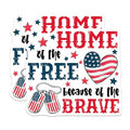 (2 Pack) Home of The Free Because of The Brave Magnets Magnets - Patriotic Decor - 5" On Longest Side - Made in USA - Sticks to Refrigerators & Metal Surfaces - MAG8360