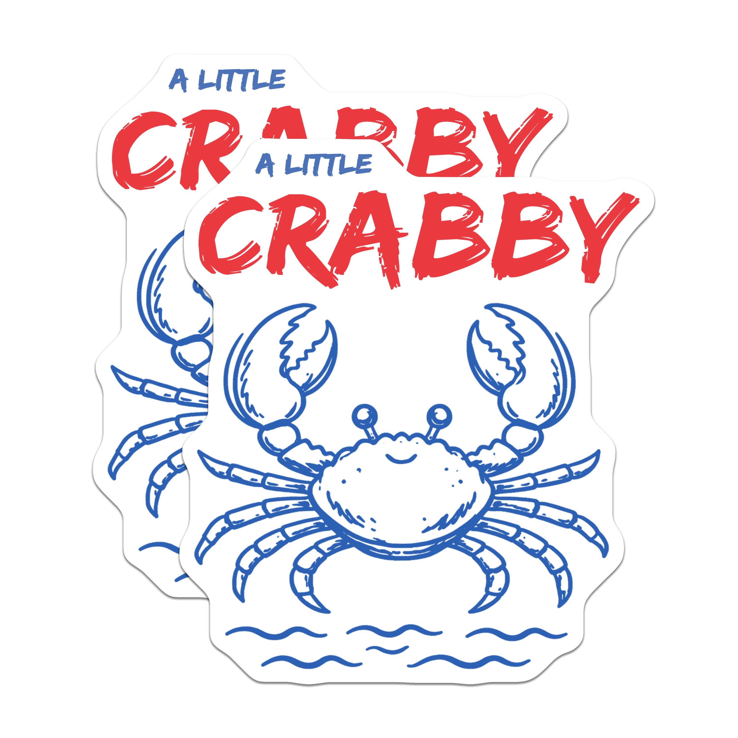 (2 Pack) Funny Crabby Magnets - Sarcastic Quote Decor - Coastal Kitchen Organizer - 5 Inches On Longest Side - Thick Durable Magnet - Made in USA - MAG38444