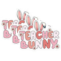 (3 Pack) Teacher Bunny Decals - Floral Easter Bunny - Springtime Teacher Decals - 3 Inches On Longest Side - Easy Peel & Apply - Made in USA - 3MCS6906