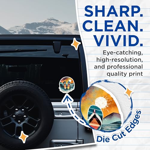 (2 Pack) Summer Beach Vibes Stickers - Flip Flop Sandals - Vacation Sunset Scene - 5" On Longest Side - Sticks to Smooth Flat Surfaces - Made in USA - BMCS9311