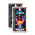(2 Pack) Taurus Zodiac Sign Stickers - Cosmic Bull Art Stickers - Astrological Star Sign Stickers - 5" On Longest Side - Sticks to Smooth Flat Surfaces - Made in USA - BMCS5337