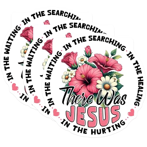 (3 Pack) Jesus Flower Decals - Religious Faith - Christian Laptop Decals - 3 Inches On Longest Side - Easy Peel & Apply - Made in USA - 3MCS2516