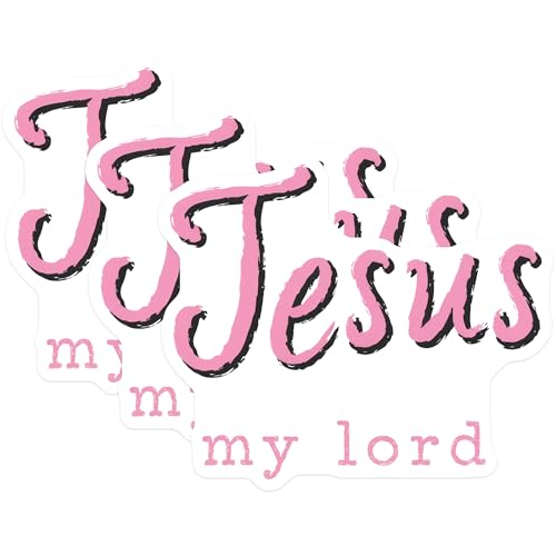 (3 Pack) Jesus My Lord Decals - Christian Decals - Religious Laptop Stickers - 3 Inches On Longest Side - Easy Peel & Apply - Made in USA - 3MCS7696