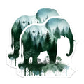 (2 Pack) Elephant Forest Magnets - Nature Inspired Home Decor - Fridge Magnets Set - 5" On Longest Side - Premium Magnet - for Cars, Refrigerators, Toolboxes, Lockers - Made in USA - MAG14514