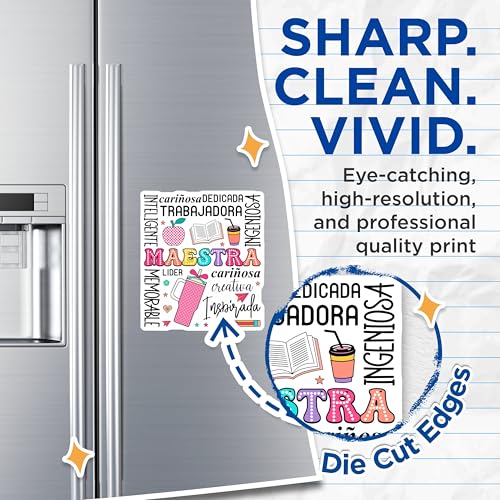 (2 Pack) Maestra Magnets Magnets - Teacher Appreciation - Spanish Teacher Gifts - 5" On Longest Side - Made in USA - Sticks to Refrigerators & Metal Surfaces - MAG9125
