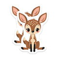 (2 Pack) Cute Fawn Magnets - Baby Deer Decor - Woodland Animal Fridge Locker Magnets - 5 Inches On Longest Side - Thick Durable Magnet - Made in USA - MAG39076