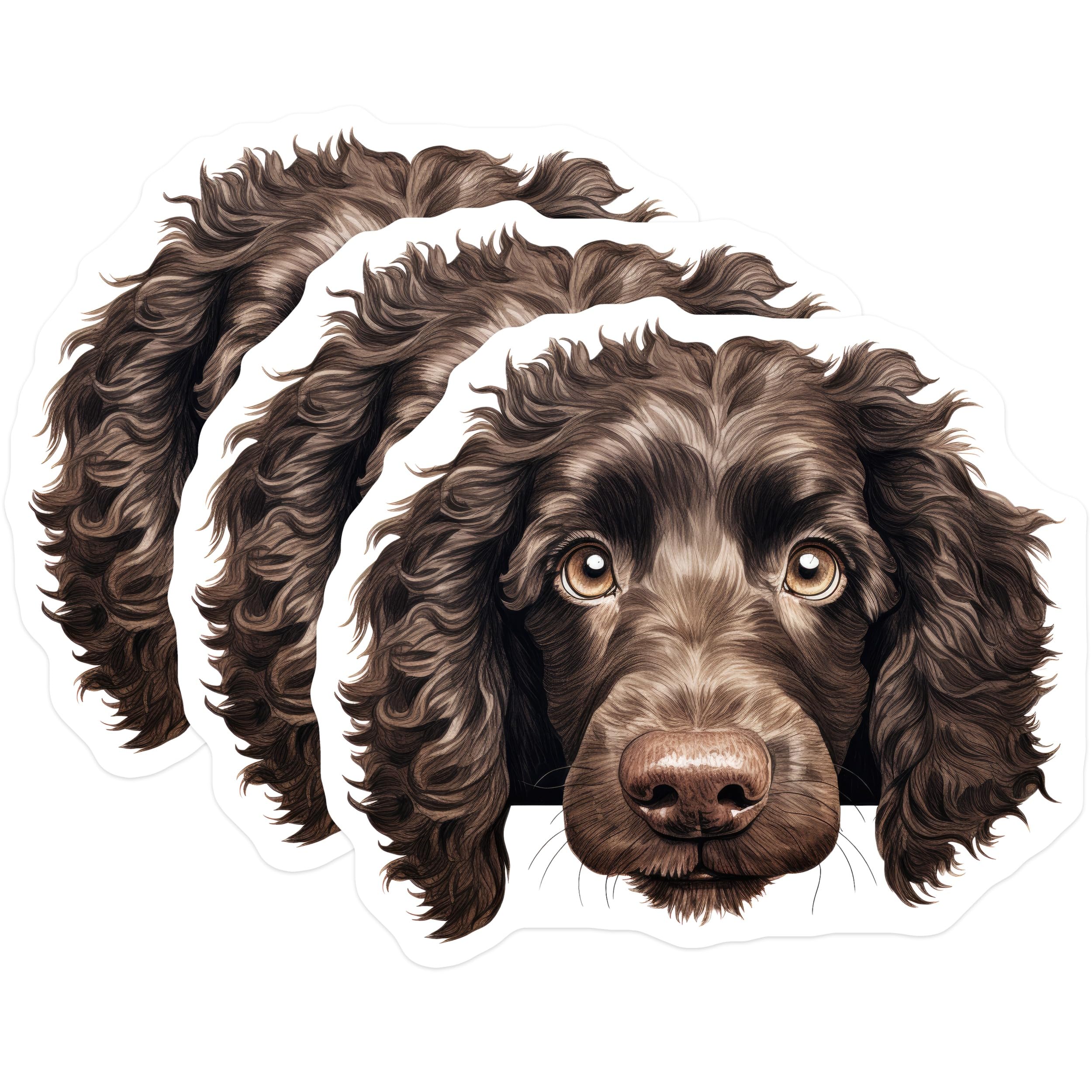 (3 Pack) Boykin Spaniel Decals - Dog Breed Stickers - Laptop Decal - 3 Inches On Longest Side - Easy Peel & Apply - Made in USA - 3MCS8591