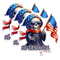 (3 Pack) Patriotic Reaper Decals - American Yall - Laptop Decals - 3 Inches On Longest Side - Easy Peel & Apply - Made in USA - 3MCS6689