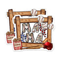 (2 Pack) Baseball Mama Leopard Magnets - Game Day Sports Fan Mama Decor - Softball Mom Fridge Locker Accessories - 5 Inches On Longest Side - Thick Durable Magnet - Made in USA - MAG26272