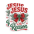 (2 Pack) Jesus is the Reason Magnets - Christian Christmas Holiday Decor - Religious Faith Symbolism Seasonal Display - 5 Inches On Longest Side - Thick Durable Magnet - Made in USA - MAG23336