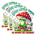 (3 Pack) Frog On Mushroom Decals - Positive Quote - Cute Laptop Stickers - 3 Inches On Longest Side - Easy Peel & Apply - Made in USA - 3MCS6374