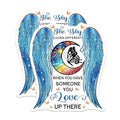 (2 Pack) Angel Wing Stickers - Inspirational Quote Stickers - Memorial Stickers - Spiritual Stickers - 5" On Longest Side - Sticks to Smooth Flat Surfaces - Made in USA - BMCS6137