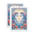 (2 Pack) Crystal Unicorns Magnets - Rainbow Mane Fantasy Art - Mythical Creature Decor - Enchanted Whimsical Artwork - 5 Inches On Longest Side - Thick Durable Magnet - Made in USA - MAG20470