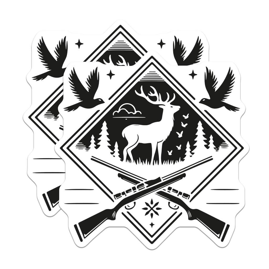 (2 Pack) Hunting Deer Magnets - Wildlife Lodge Decor - Hunter Refrigerator Magnets - 5 Inches On Longest Side - Thick Durable Magnet - Made in USA - MAG21995