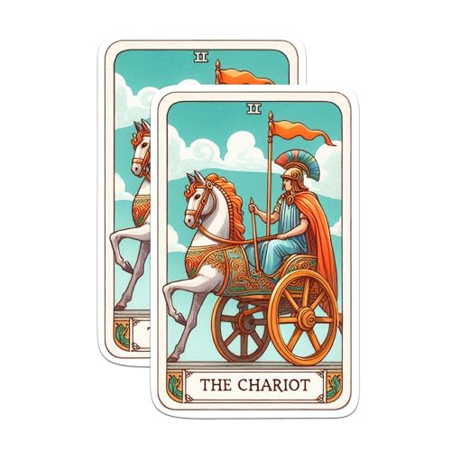 (2 Packs) The Chariot Tarot Card Magnets - Metaphysical Mystic Spiritual Magnets - 5 Inches On Longest Side - Premium Magnet - for Fridges, Toolboxes, Cars - Made in USA - MAG2260