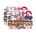 (2 Pack) Small Business Mama Magnets - Mompreneur Decor - Creative Entrepreneur Inspiration - 5 Inches On Longest Side - Thick Durable Magnet - Made in USA - MAG27651