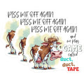(3 Pack) Funny Cow Decals - Sarcastic Stickers - Piss Me Off Again Decals - 3 Inches On Longest Side - Easy Peel & Apply - Made in USA - 3MCS8475
