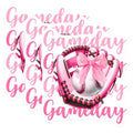 (3 Pack) Pink Baseball Decals - Gameday Softball - Sports Decals - 3 Inches On Longest Side - Easy Peel & Apply - Made in USA - 3MCS2180
