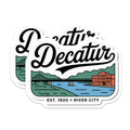 (2 Pack) Decatur Alabama Magnets - River City Decor - Established 1820 Souvenir - 5" On Longest Side - Premium Magnet - for Cars, Refrigerators, Toolboxes, Lockers - Made in USA - MAG17389